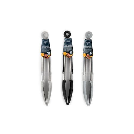 Core Kitchen Core Kitchen Silver Silicone/Stainless Steel Mini Locking Tong Set AC29914